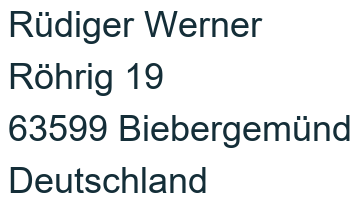 Postanschrift als Grafik